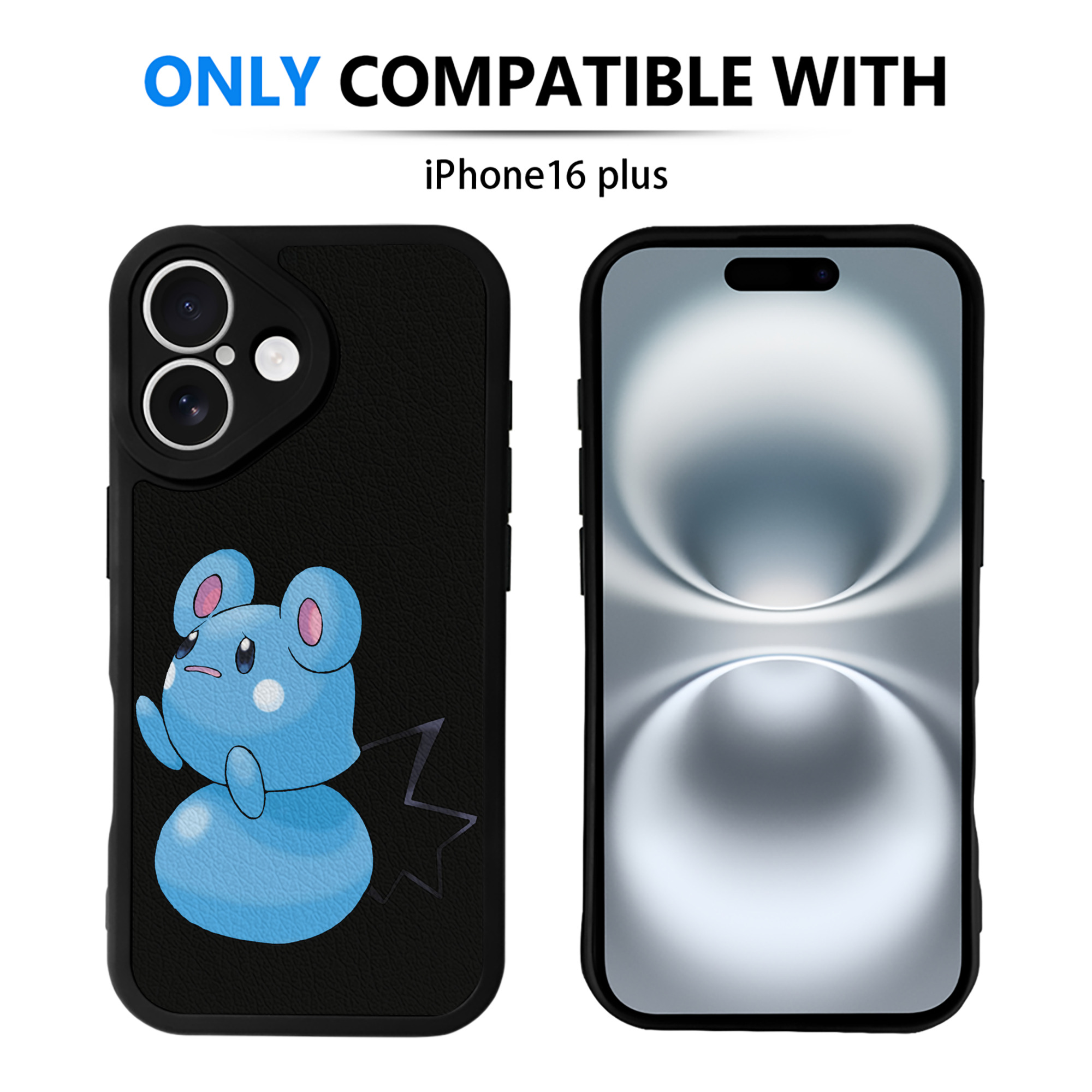 （画像用） ポケットモンスター Pokémon 【iPhone 16シリーズ対応】シリコンスマホケース（レザー調） 材質：シリコン